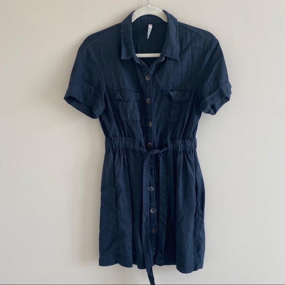Zara Navy Blue Utility Dress